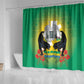 Afro Gabon Independence Day Shower Curtain Memorial Leon Mba Monument - African Pride