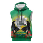 Afro Gabon Independence Day Sleeveless Hoodie Memorial Leon Mba Monument - African Pride