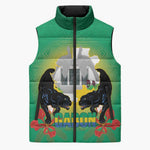Gabon Independence Day Sleeveless Puffer Jacket Memorial Leon Mba Monument