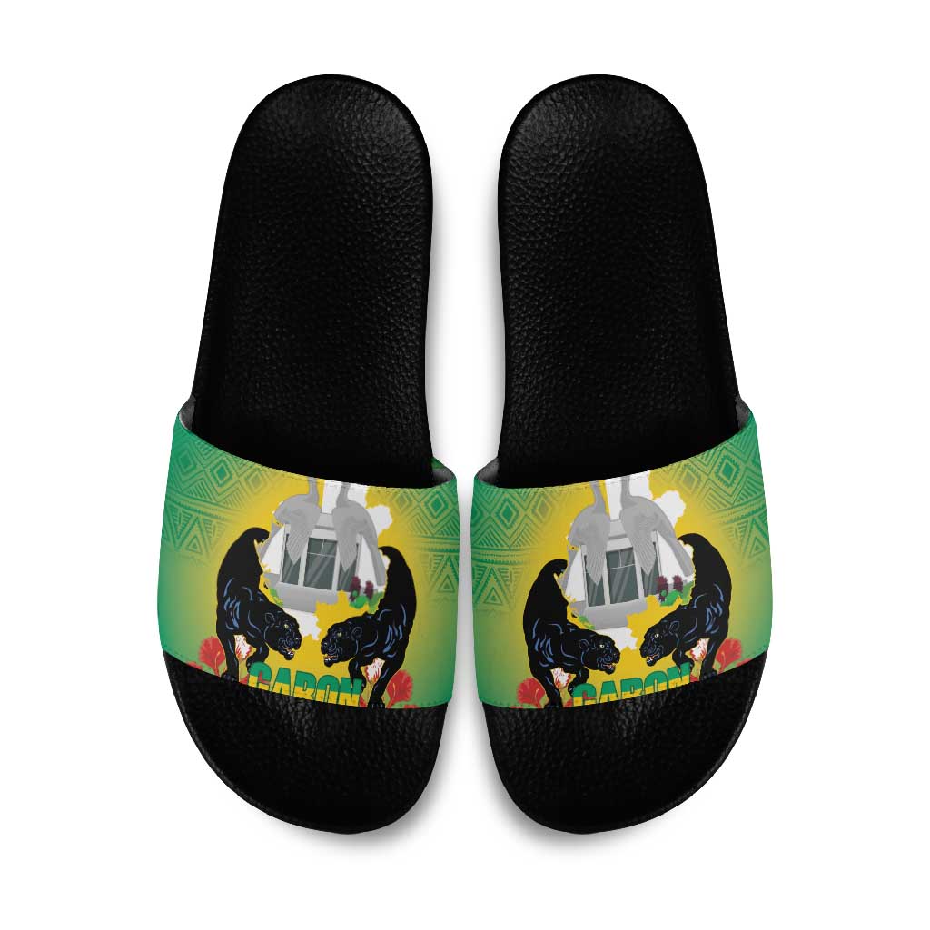 Gabon Independence Day Slide Sandals Memorial Leon Mba Monument