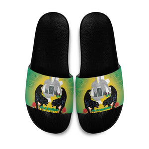 Gabon Independence Day Slide Sandals Memorial Leon Mba Monument