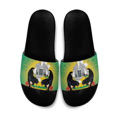 Gabon Independence Day Slide Sandals Memorial Leon Mba Monument