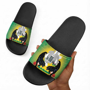 Gabon Independence Day Slide Sandals Memorial Leon Mba Monument