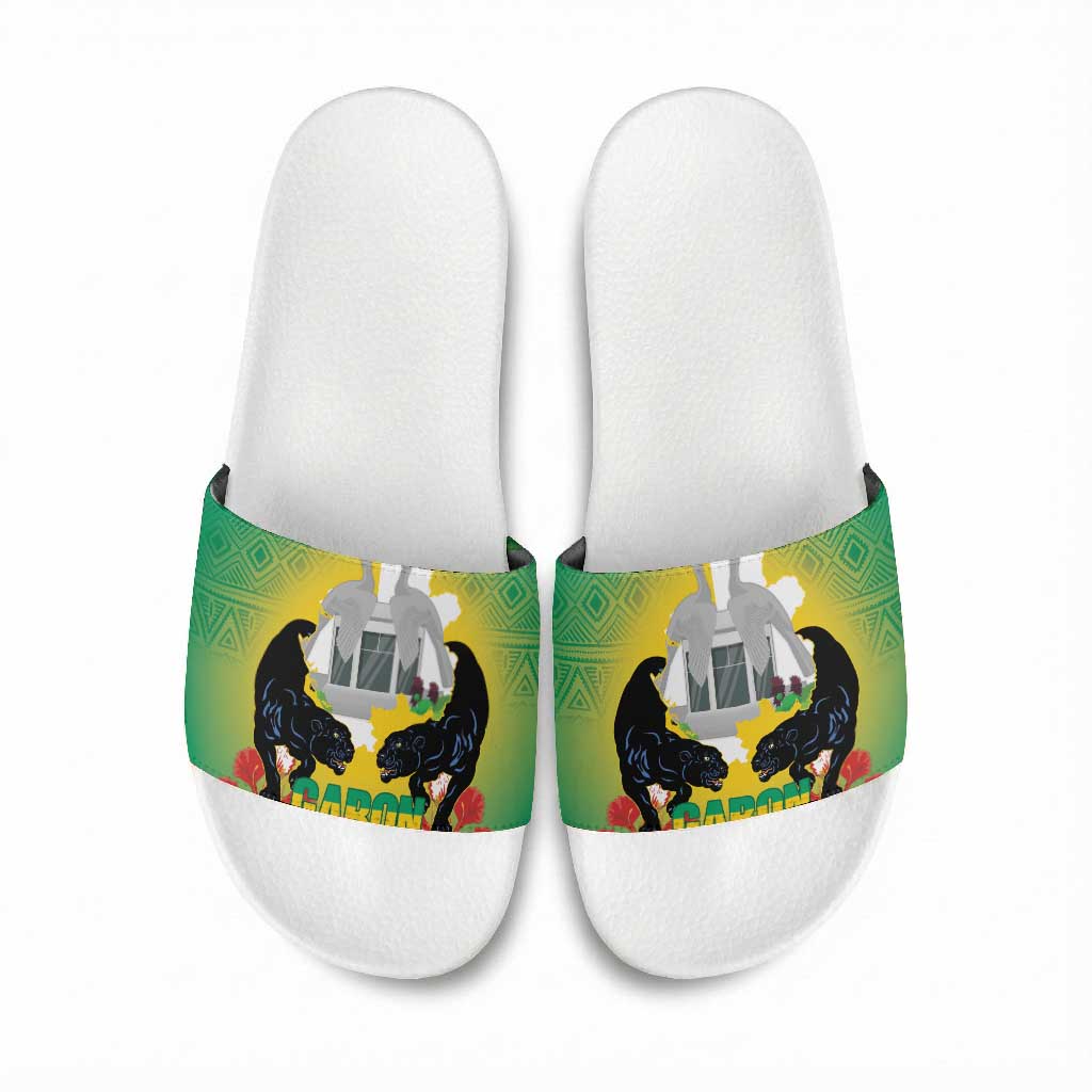 Gabon Independence Day Slide Sandals Memorial Leon Mba Monument