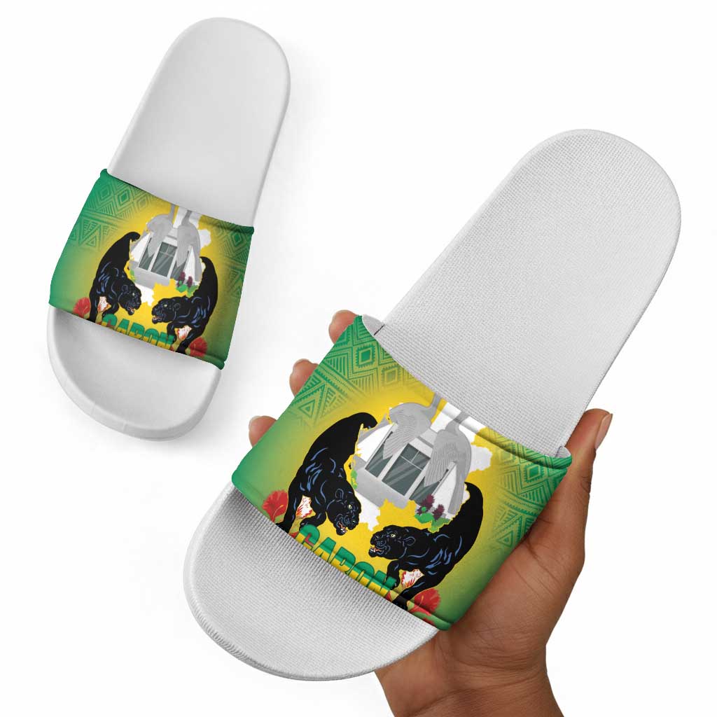 Gabon Independence Day Slide Sandals Memorial Leon Mba Monument