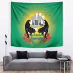 Afro Gabon Independence Day Tapestry Memorial Leon Mba Monument - African Pride