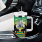 Afro Gabon Independence Day Tumbler With Handle Memorial Leon Mba Monument - African Pride