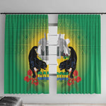 Afro Gabon Independence Day Window Curtain Memorial Leon Mba Monument - African Pride