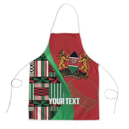 Custom Kenya Cricket Apron Come On Simbas Kente Pattern