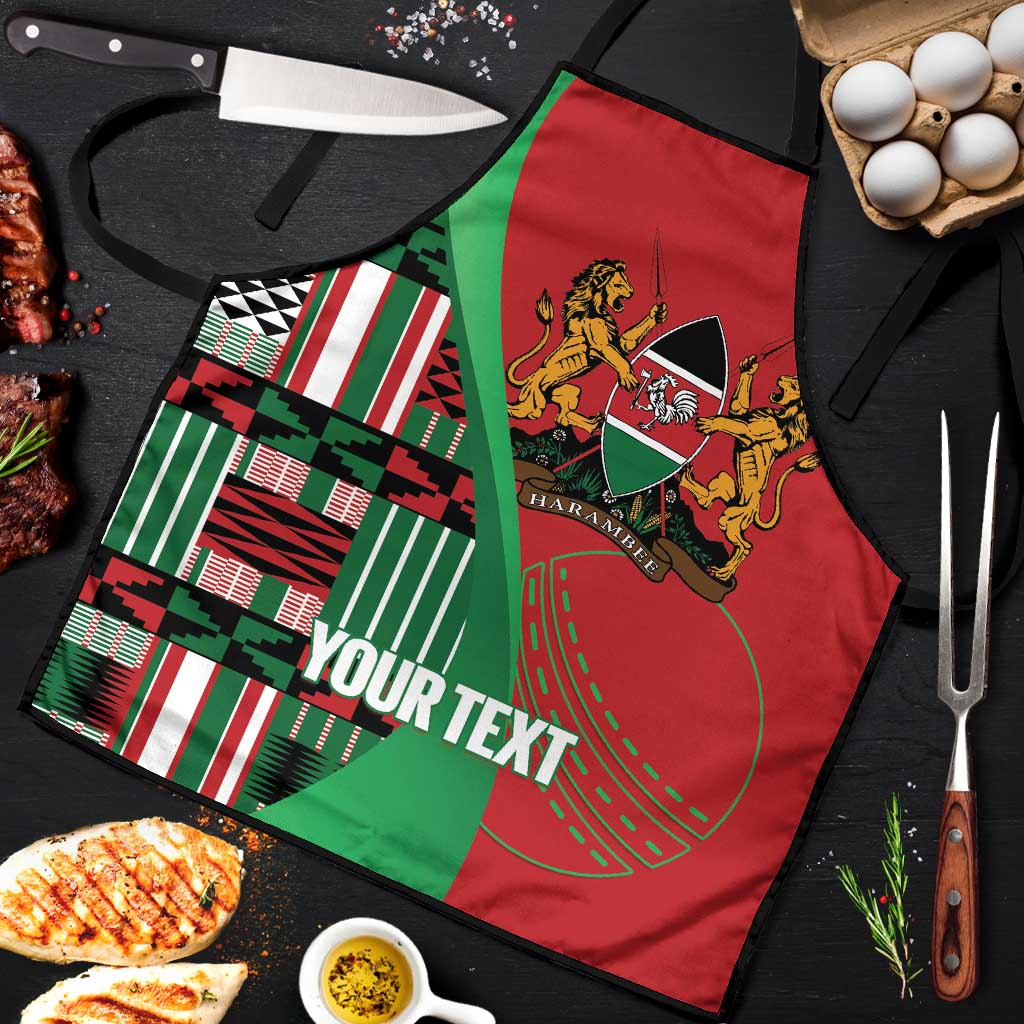 Custom Kenya Cricket Apron Come On Simbas Kente Pattern