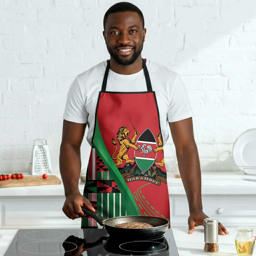 Custom Kenya Cricket Apron Come On Simbas Kente Pattern