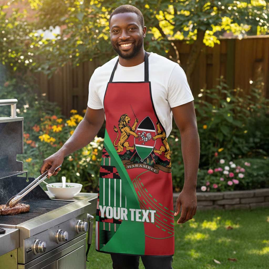 Custom Kenya Cricket Apron Come On Simbas Kente Pattern