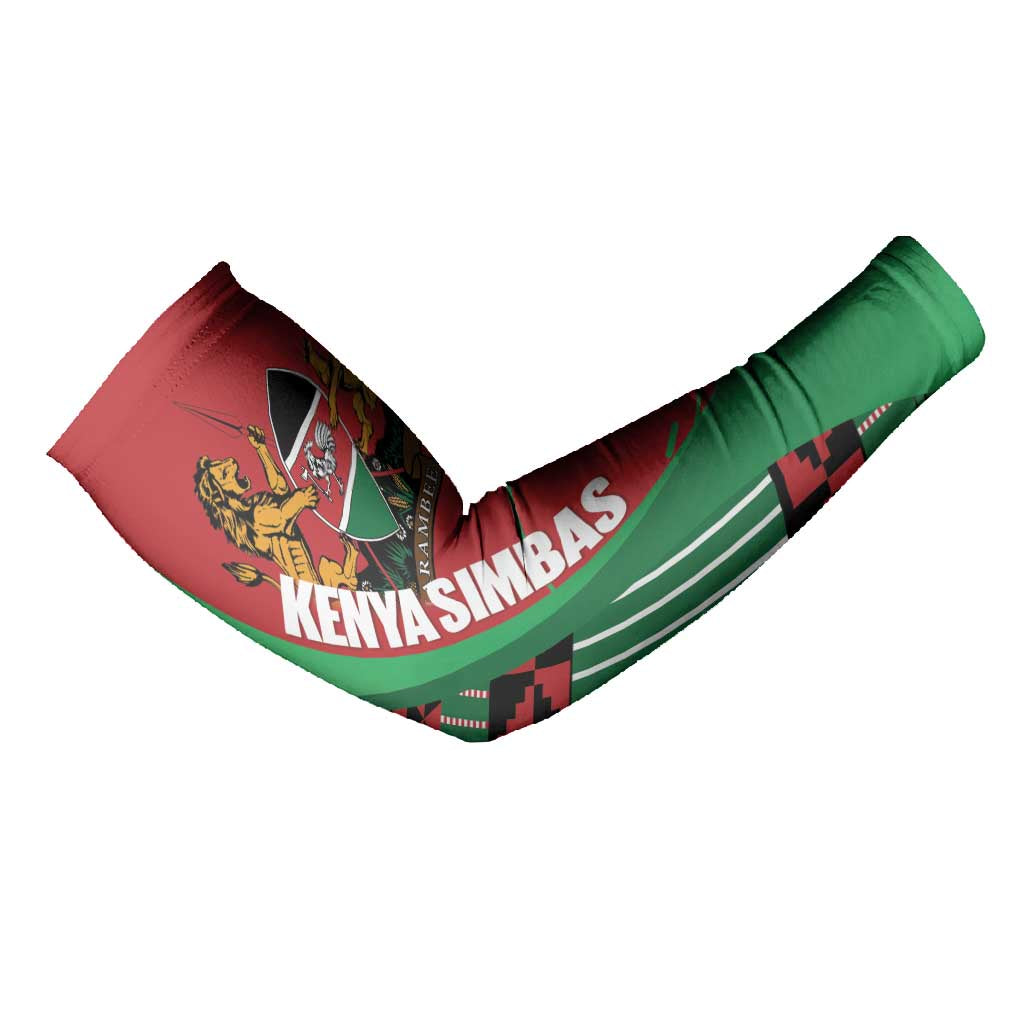Custom Kenya Cricket Arm Sleeves Come On Simbas Kente Pattern