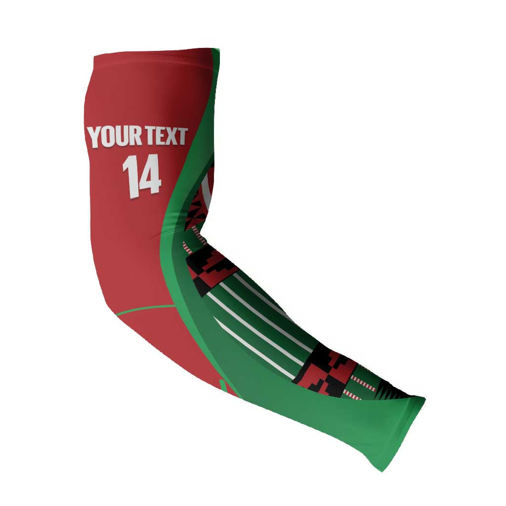 Custom Kenya Cricket Arm Sleeves Come On Simbas Kente Pattern