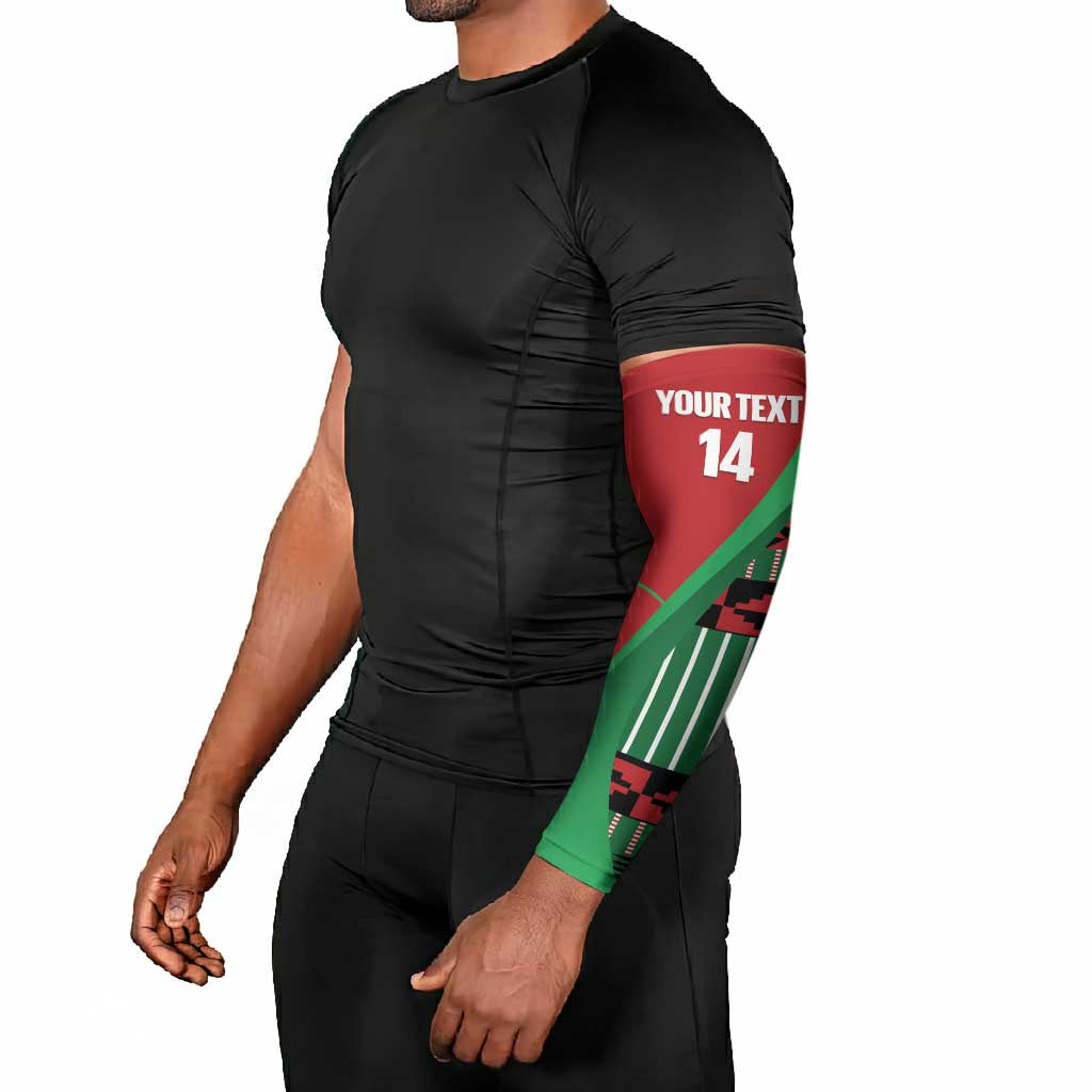 Custom Kenya Cricket Arm Sleeves Come On Simbas Kente Pattern