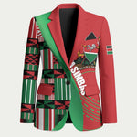 Custom Kenya Cricket Blazer Come On Simbas Kente Pattern