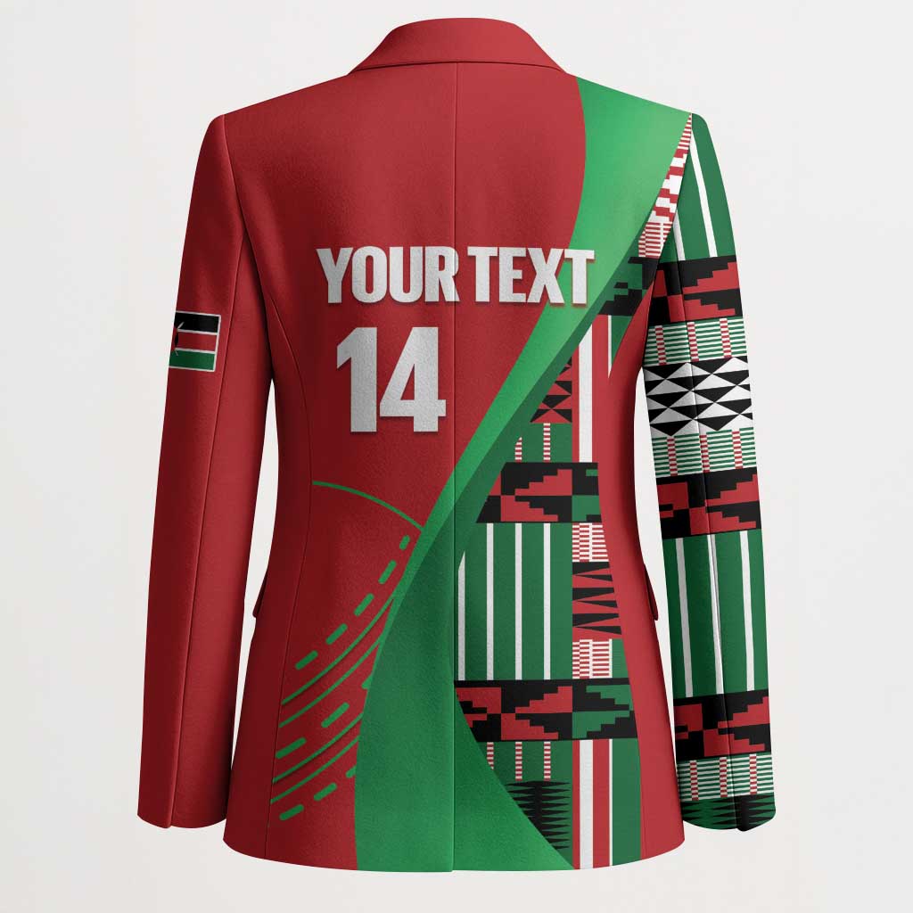 Custom Kenya Cricket Blazer Come On Simbas Kente Pattern