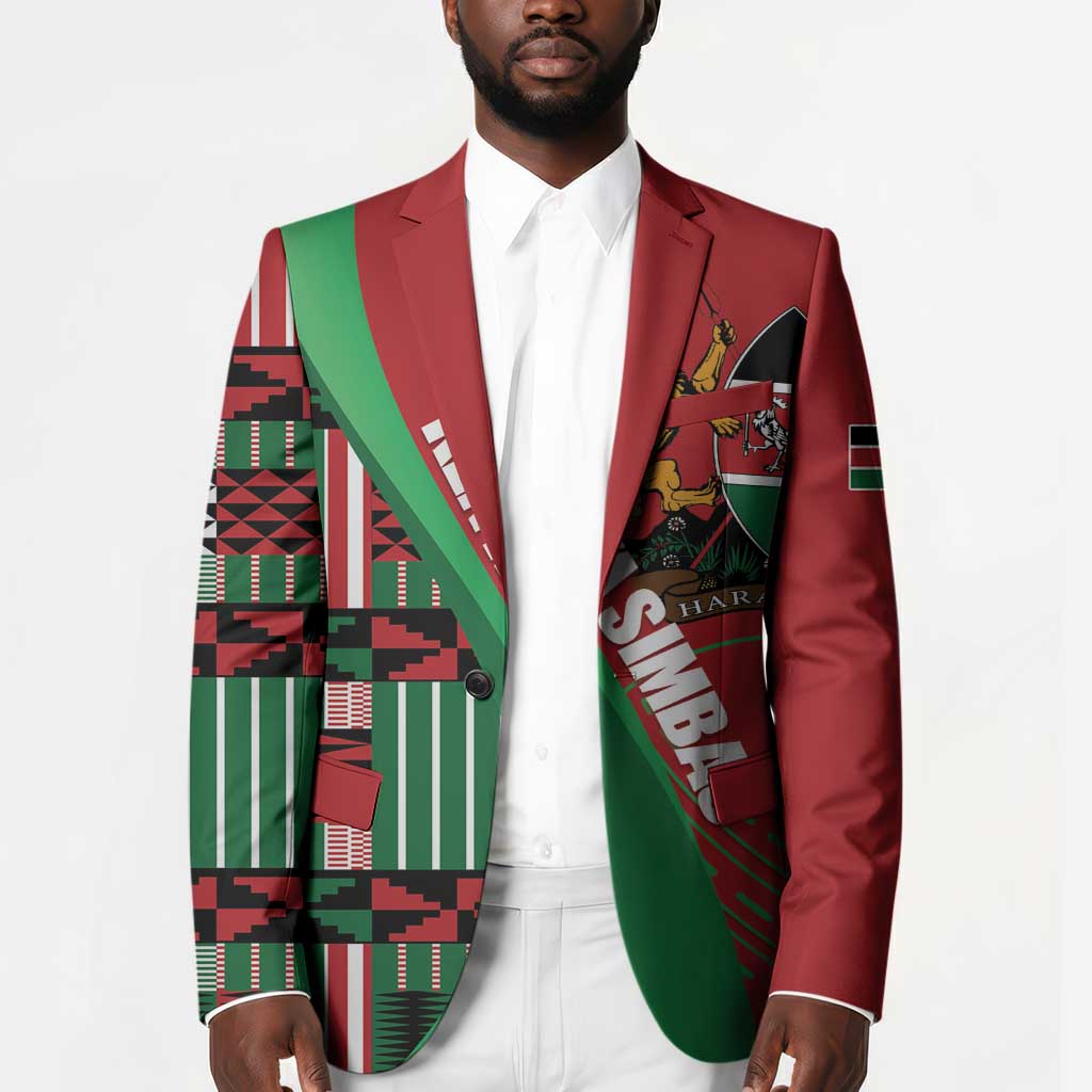 Custom Kenya Cricket Blazer Come On Simbas Kente Pattern