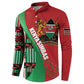 Custom Kenya Cricket Button Sweatshirt Come On Simbas Kente Pattern