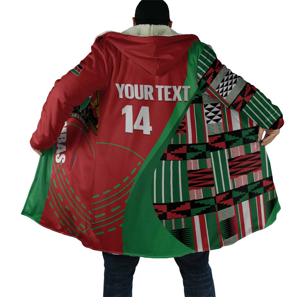 Custom Kenya Cricket Cloak Come On Simbas Kente Pattern