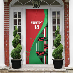 Custom Kenya Cricket Door Cover Come On Simbas Kente Pattern
