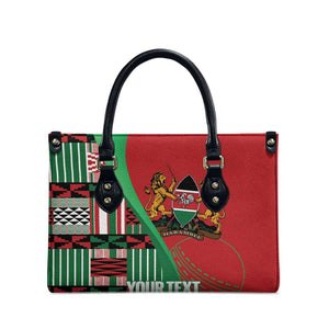 Custom Kenya Cricket Leather Bag Come On Simbas Kente Pattern