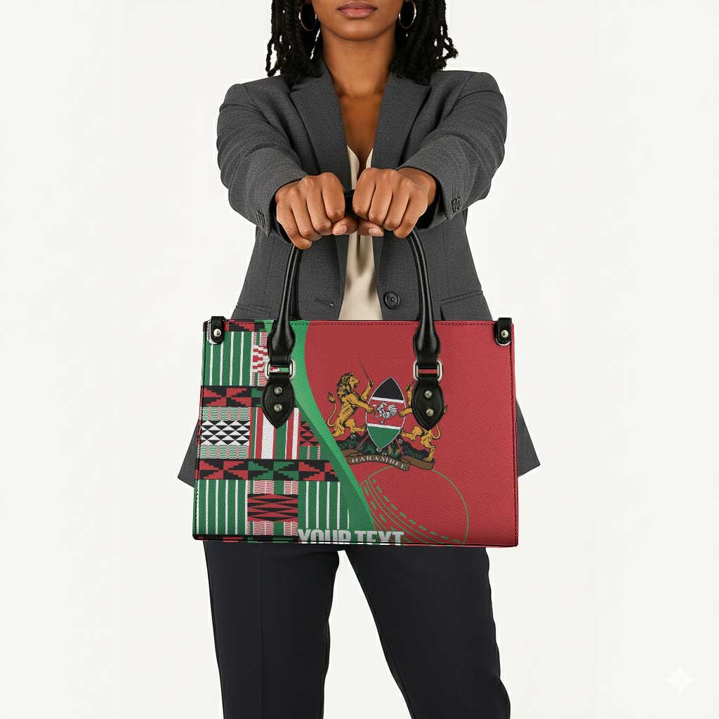 Custom Kenya Cricket Leather Bag Come On Simbas Kente Pattern