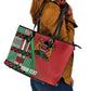 Custom Kenya Cricket Leather Tote Bag Simbas African Kente - African Pride