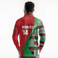 Custom Kenya Cricket Long Sleeve Polo Shirt Simbas African Kente - African Pride
