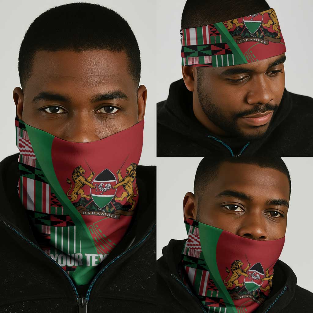 Custom Kenya Cricket Neck Gaiter Simbas African Kente LT14