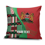 Custom Kenya Cricket Pillow Cover Come On Simbas Kente Pattern