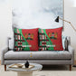 Custom Kenya Cricket Pillow Cover Come On Simbas Kente Pattern