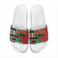Custom Kenya Cricket Slide Sandals Come On Simbas Kente Pattern