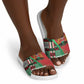 Custom Kenya Cricket Slide Sandals Come On Simbas Kente Pattern