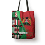 Custom Kenya Cricket Tote Bag Come On Simbas Kente Pattern