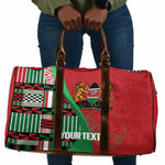 Custom Kenya Cricket Travel Bag Come On Simbas Kente Pattern