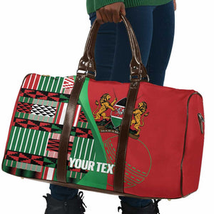 Custom Kenya Cricket Travel Bag Come On Simbas Kente Pattern