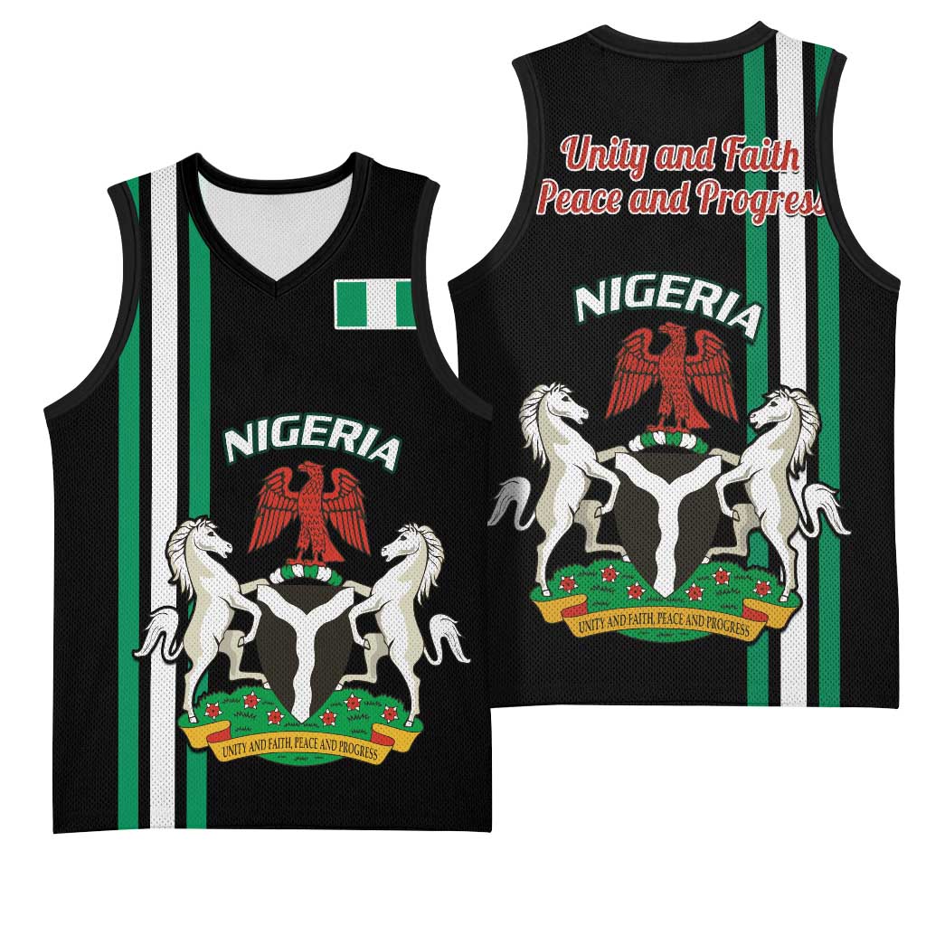 Nigeria Basketball Jersey Nigeria Coat Of Arms Simple Style LT14
