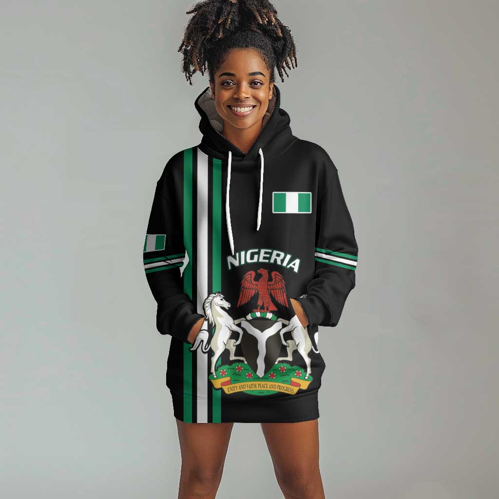 Nigeria Hoodie Dress Nigeria Coat Of Arms Simple Style