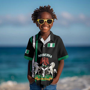 Nigeria Kid Hawaiian Shirt Nigeria Coat Of Arms Simple Style