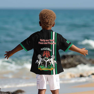 Nigeria Kid Hawaiian Shirt Nigeria Coat Of Arms Simple Style