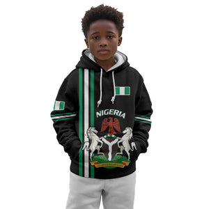 Nigeria Kid Hoodie Nigeria Coat Of Arms Simple Style