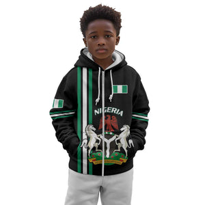 Nigeria Kid Hoodie Nigeria Coat Of Arms Simple Style