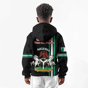 Nigeria Kid Hoodie Nigeria Coat Of Arms Simple Style