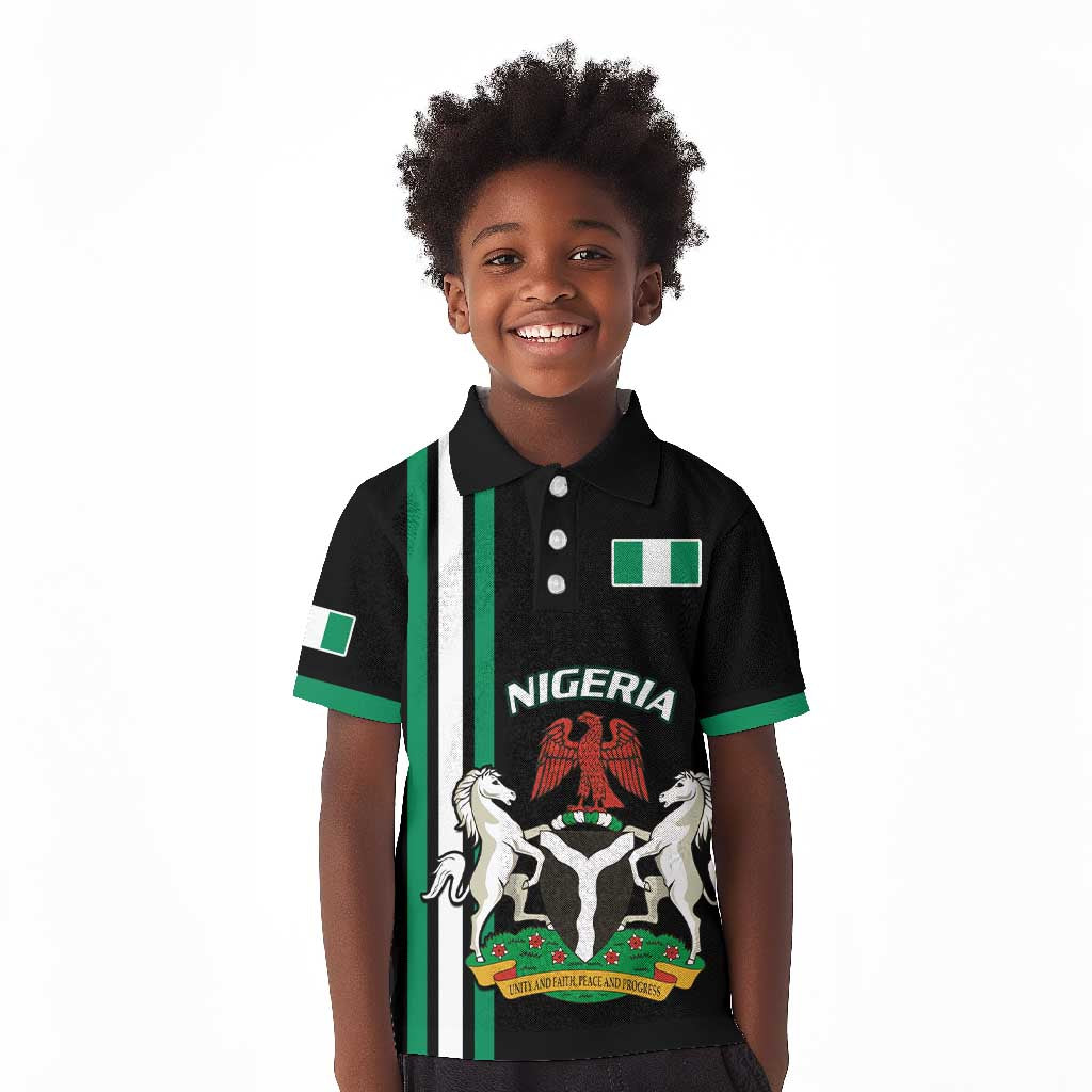 Nigeria Kid Polo Shirt Nigeria Coat Of Arms Simple Style