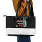 Nigeria Leather Tote Bag Nigeria Coat Of Arms Simple Style