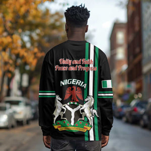 Nigeria Long Sleeve Shirt Nigeria Coat Of Arms Simple Style LT14