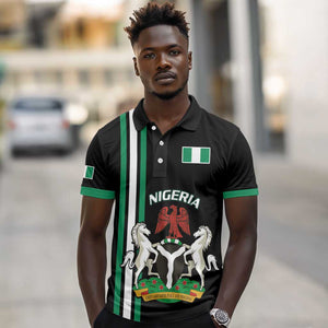 Nigeria Polo Shirt Nigeria Coat Of Arms Simple Style