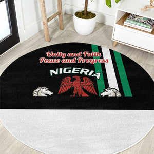 Nigeria Round Carpet Nigeria Coat Of Arms Simple Style