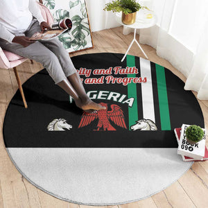 Nigeria Round Carpet Nigeria Coat Of Arms Simple Style